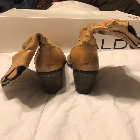 Aldo tan ankle cowboy boots - Picture 3 of 4